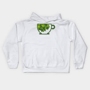 cup of organic herbal leaf tea for healthy life Kids Hoodie